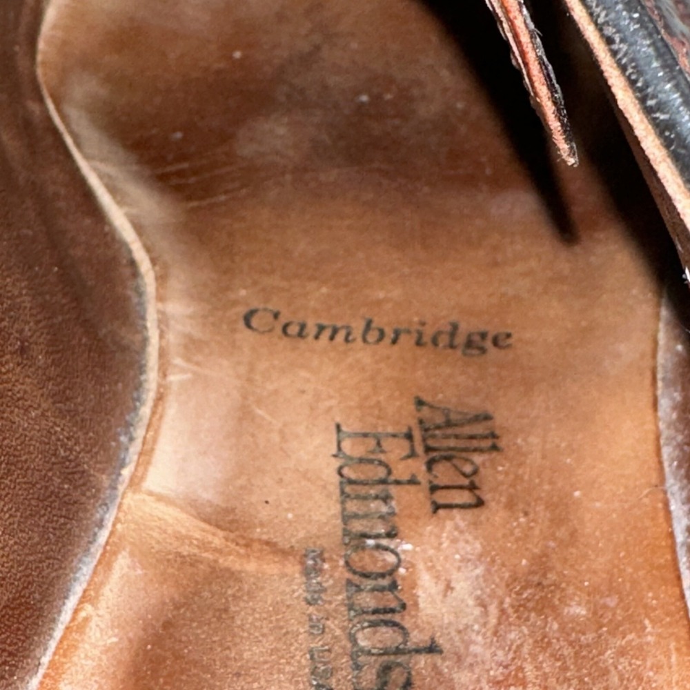 Allen Edmonds Mens Cambridge Shell Cordovan Shoes 9 C Burgundy Oxford Wingtips‎ - Picture 15 of 16